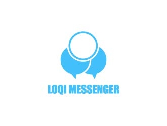 Loqi Messenger logo design by maserik