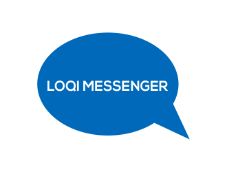 Loqi Messenger logo design by MUNAROH