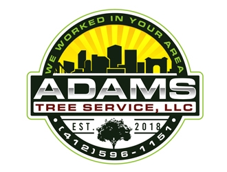 Adams Tree Service, LLC logo design by DreamLogoDesign