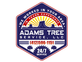 Adams Tree Service, LLC logo design by DreamLogoDesign