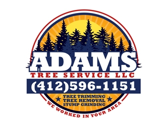 Adams Tree Service, LLC logo design by DreamLogoDesign