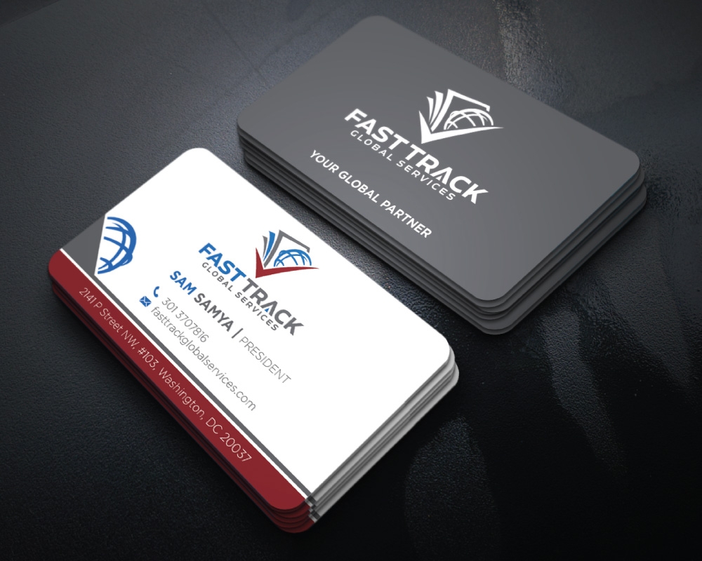 fast track global services logo design by Boomstudioz