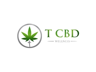 t CBD WELLNESS logo design by EkoBooM