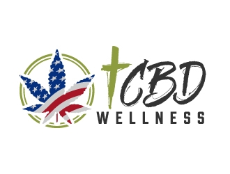 t CBD WELLNESS logo design by akilis13