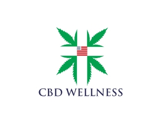 t CBD WELLNESS logo design by Foxcody