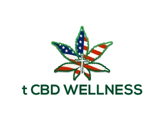 t CBD WELLNESS logo design by Suvendu