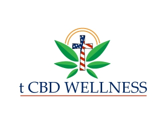 t CBD WELLNESS logo design by Suvendu