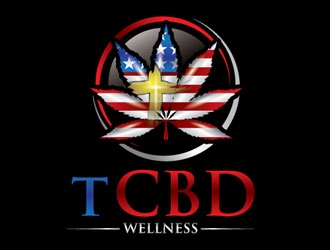 t CBD WELLNESS logo design by shere