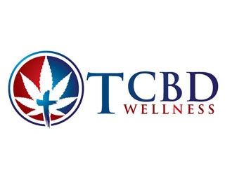 t CBD WELLNESS logo design by shere