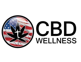 t CBD WELLNESS logo design by shere