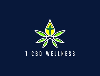 t CBD WELLNESS logo design by Suvendu