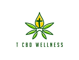 t CBD WELLNESS logo design by Suvendu