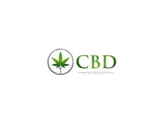 t CBD WELLNESS logo design by EkoBooM