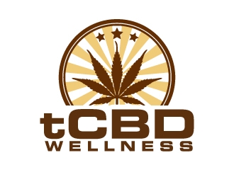 t CBD WELLNESS logo design by KDesigns