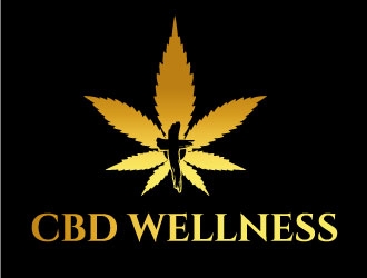 t CBD WELLNESS logo design by Suvendu