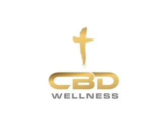 t CBD WELLNESS logo design by EkoBooM