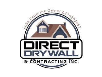 Direct Drywall & Contracting Inc. logo design by Kanenas