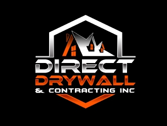 Direct Drywall & Contracting Inc. logo design by Kanenas