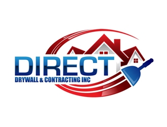 Direct Drywall & Contracting Inc. logo design by DreamLogoDesign