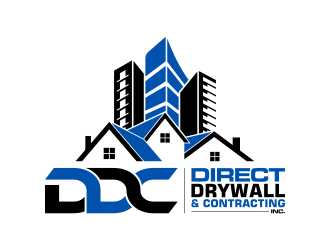 Direct Drywall & Contracting Inc. logo design by pakNton