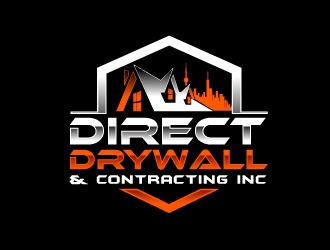 Direct Drywall & Contracting Inc. logo design by Kanenas