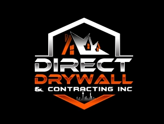 Direct Drywall & Contracting Inc. logo design by Kanenas