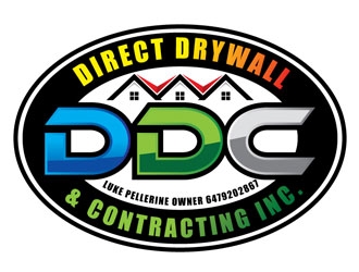 Direct Drywall & Contracting Inc. logo design by shere