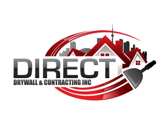 Direct Drywall & Contracting Inc. logo design by DreamLogoDesign