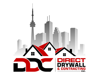 Direct Drywall & Contracting Inc. logo design by pakNton