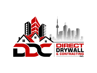 Direct Drywall & Contracting Inc. logo design by pakNton