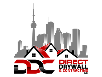 Direct Drywall & Contracting Inc. logo design by pakNton