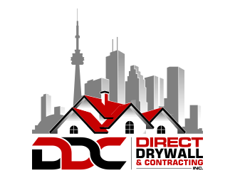 Direct Drywall & Contracting Inc. logo design by pakNton