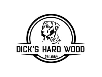 Dicks Hard Wood Est. 1964 logo design by cybil