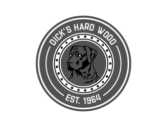 Dicks Hard Wood Est. 1964 logo design by cybil