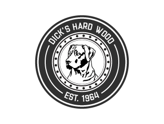 Dicks Hard Wood Est. 1964 logo design by cybil