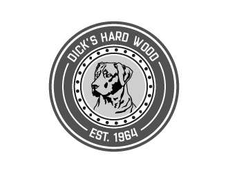 Dicks Hard Wood Est. 1964 logo design by cybil