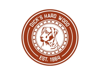 Dicks Hard Wood Est. 1964 logo design by cybil