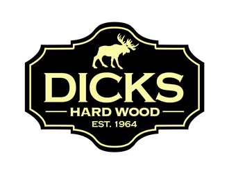 Dicks Hard Wood Est. 1964 logo design by kunejo