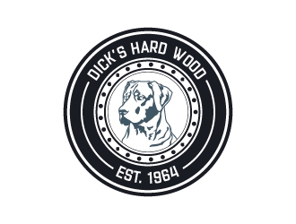 Dicks Hard Wood Est. 1964 logo design by cybil