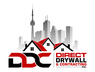 Direct Drywall & Contracting Inc. logo design by pakNton