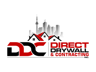 Direct Drywall & Contracting Inc. logo design by pakNton