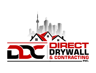 Direct Drywall & Contracting Inc. logo design by pakNton