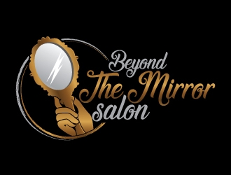 Beyond the mirror salon logo design by Suvendu