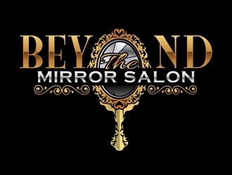 Beyond the mirror salon logo design by DreamLogoDesign