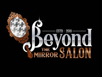 Beyond the mirror salon logo design by DreamLogoDesign