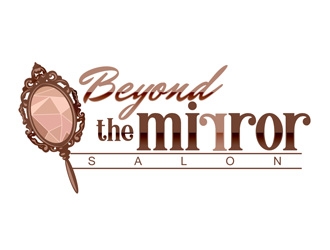 Beyond the mirror salon logo design by DreamLogoDesign