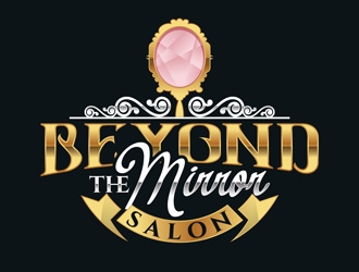 Beyond the mirror salon logo design by DreamLogoDesign