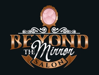 Beyond the mirror salon logo design by DreamLogoDesign