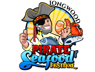 Longwood Pirate Seafood Festival logo design by coco