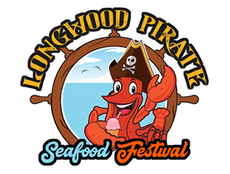 Longwood Pirate Seafood Festival logo design by Optimus